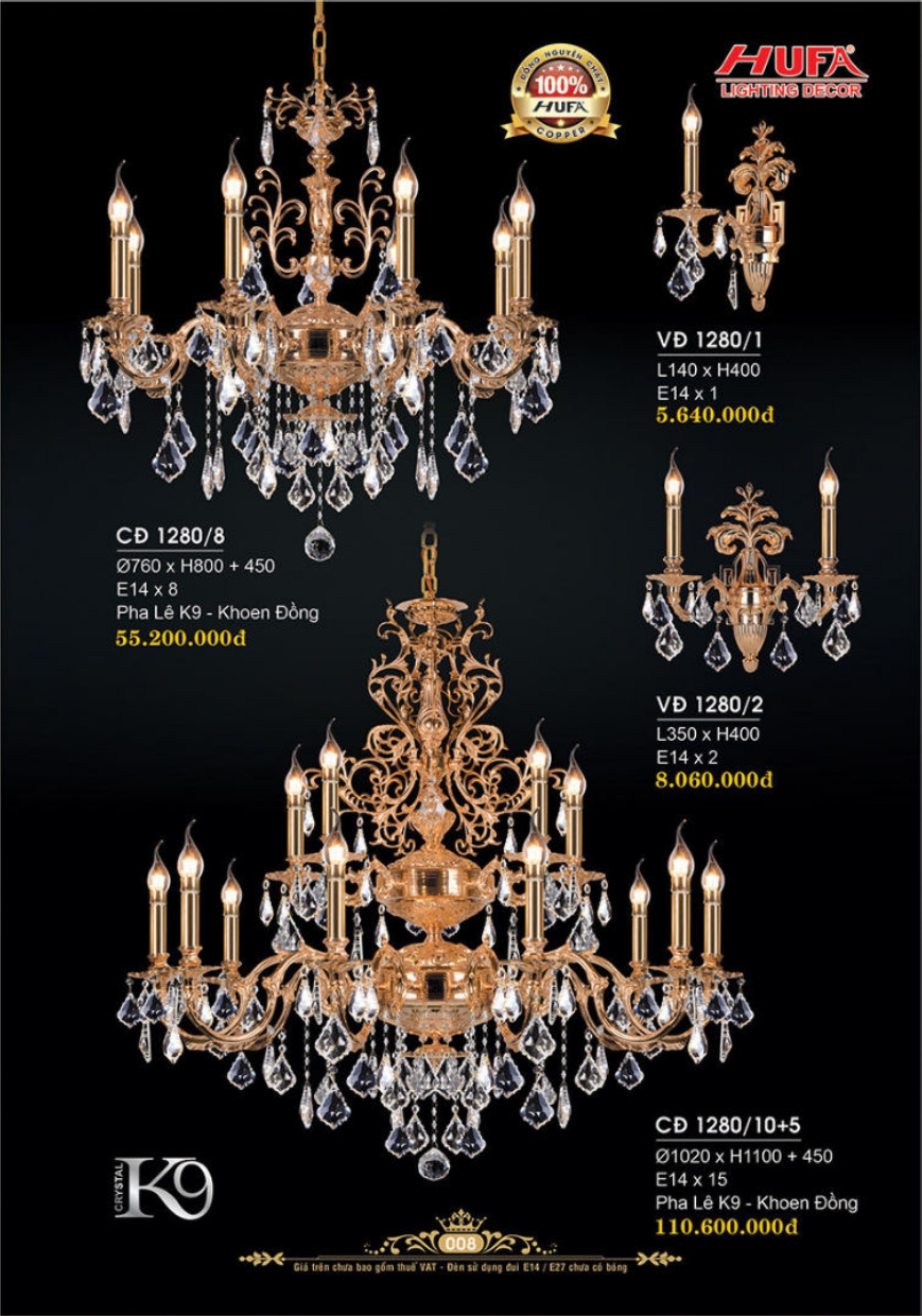 Bảng giá đèn trang trí HUFA